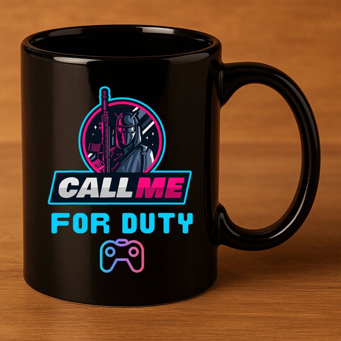Call Me For Duty, Console Gaming Arcade Winning Mood 11oz C Handle Ceramic Mug