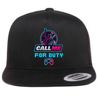 Call Me For Duty, Console Gaming Arcade Winning Mood Flatbill Hat