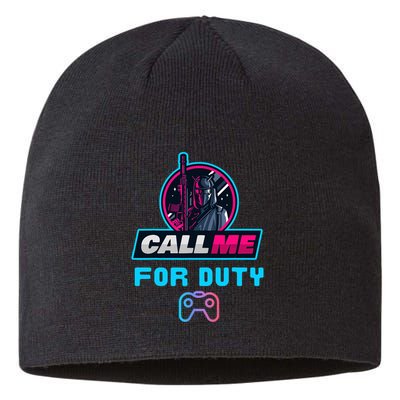 Call Me For Duty, Console Gaming Arcade Winning Mood Sustainable Beanie