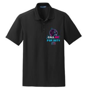 Call Me For Duty, Console Gaming Arcade Winning Mood Dry Zone Grid Polo