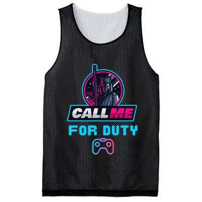 Call Me For Duty, Console Gaming Arcade Winning Mood Mesh Reversible Basketball Jersey Tank