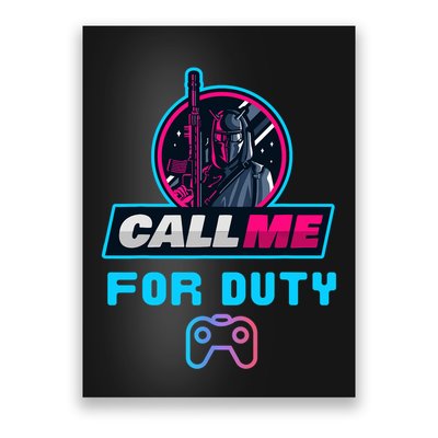 Call Me For Duty, Console Gaming Arcade Winning Mood Poster