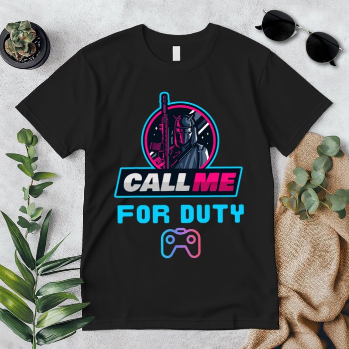 Call Me For Duty, Console Gaming Arcade Winning Mood Premium T-Shirt