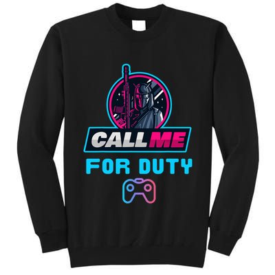 Call Me For Duty, Console Gaming Arcade Winning Mood Tall Sweatshirt