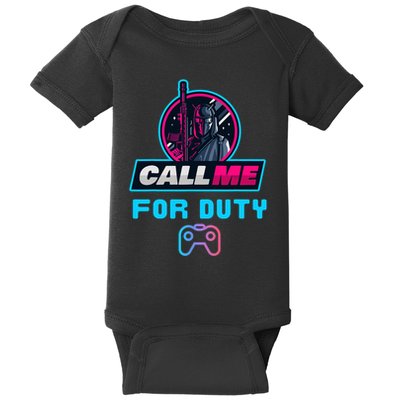 Call Me For Duty, Console Gaming Arcade Winning Mood Baby Bodysuit