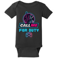 Call Me For Duty, Console Gaming Arcade Winning Mood Baby Bodysuit