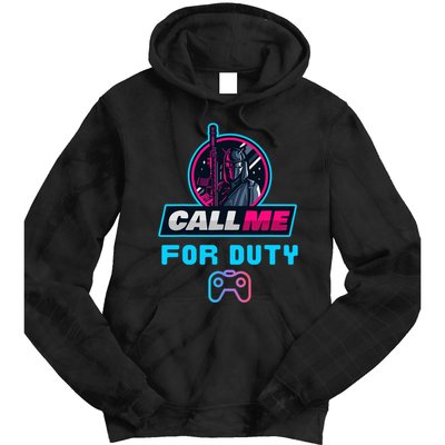 Call Me For Duty, Console Gaming Arcade Winning Mood Tie Dye Hoodie