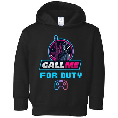 Call Me For Duty, Console Gaming Arcade Winning Mood Toddler Hoodie