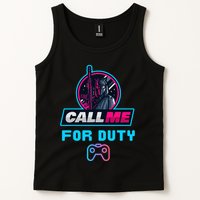 Call Me For Duty, Console Gaming Arcade Winning Mood Tank Top