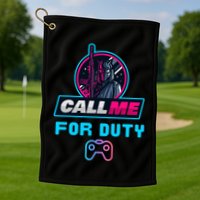 Call Me For Duty, Console Gaming Arcade Winning Mood Golf Towel