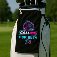 Call Me For Duty, Console Gaming Arcade Winning Mood Golf Towel