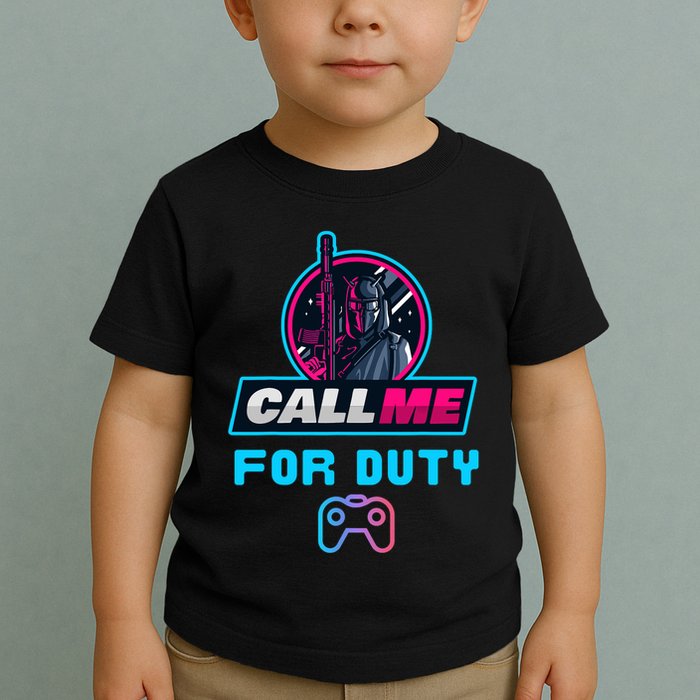 Call Me For Duty, Console Gaming Arcade Winning Mood Toddler T-Shirt