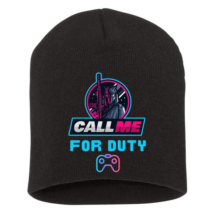 Call Me For Duty, Console Gaming Arcade Winning Mood Short Acrylic Beanie