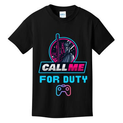Call Me For Duty, Console Gaming Arcade Winning Mood Kids T-Shirt