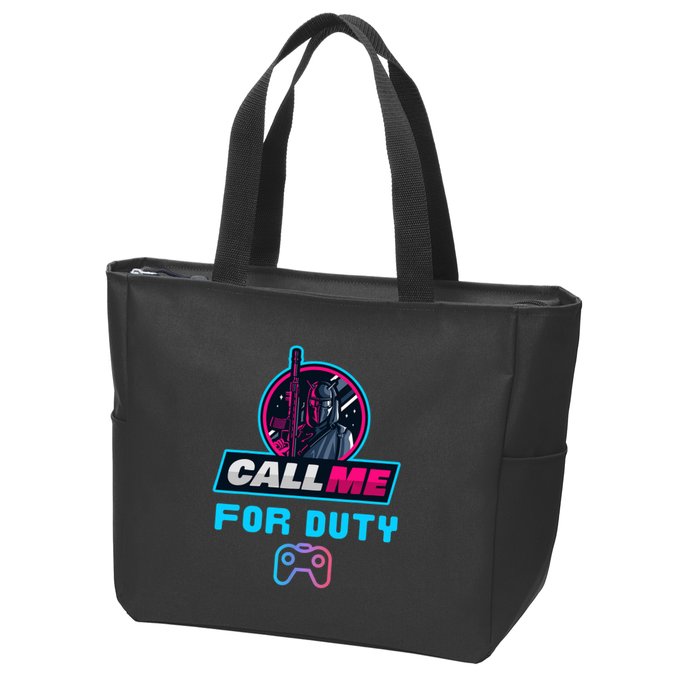 Call Me For Duty, Console Gaming Arcade Winning Mood Zip Tote Bag