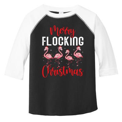 Christmas Merry Flocking Christmas Flamingo Toddler Fine Jersey T-Shirt