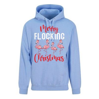 Christmas Merry Flocking Christmas Flamingo Unisex Surf Hoodie