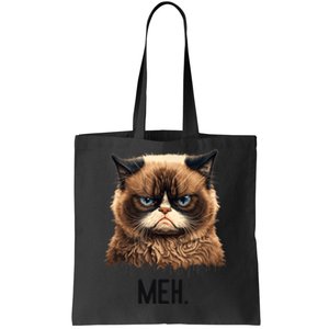 Cat Meh Funny Cat Lover Kitten Quotes Women Tote Bag