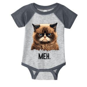 Cat Meh Funny Cat Lover Kitten Quotes Women Infant Baby Jersey Bodysuit