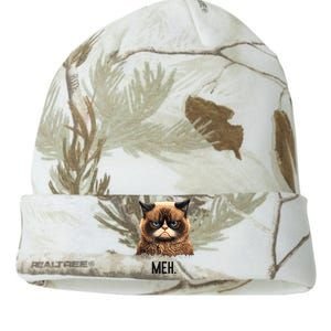 Cat Meh Funny Cat Lover Kitten Quotes Women Kati Licensed 12" Camo Beanie