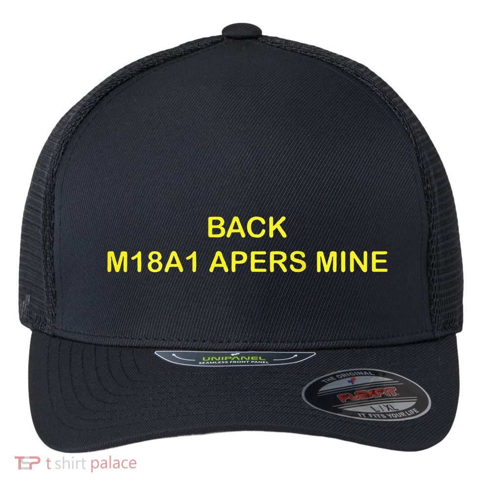 Claymore Mine Front Toward Enemy Military Flexfit Unipanel Trucker Cap