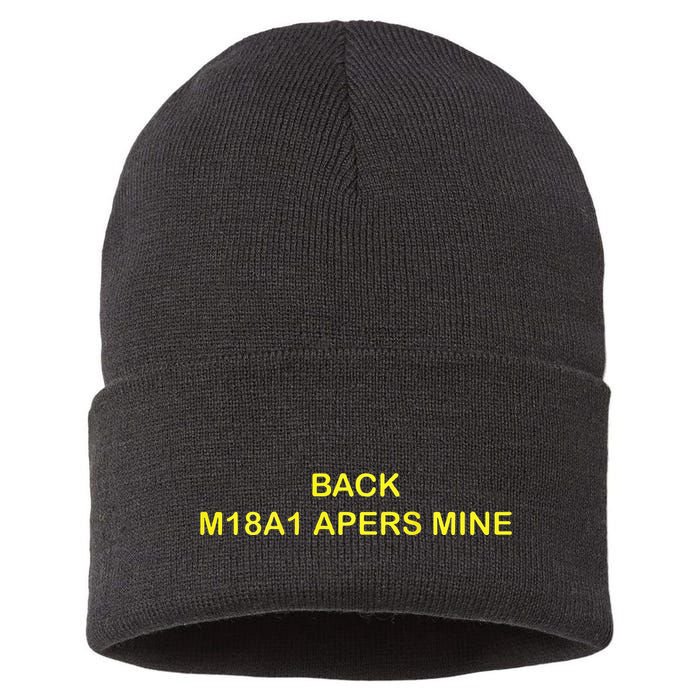 Claymore Mine Front Toward Enemy Military Sustainable Knit Beanie