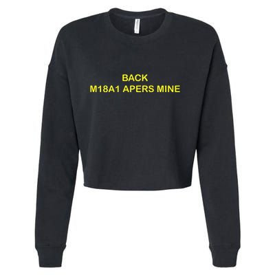 Claymore Mine Front Toward Enemy Military Cropped Pullover Crew