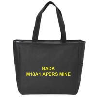 Claymore Mine Front Toward Enemy Military Zip Tote Bag