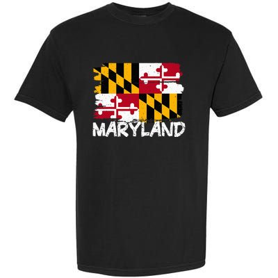 Cool Maryland Flag Garment-Dyed Heavyweight T-Shirt