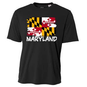 Cool Maryland Flag Cooling Performance Crew T-Shirt