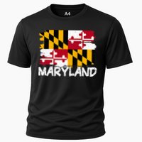 Cool Maryland Flag Cooling Performance Crew T-Shirt