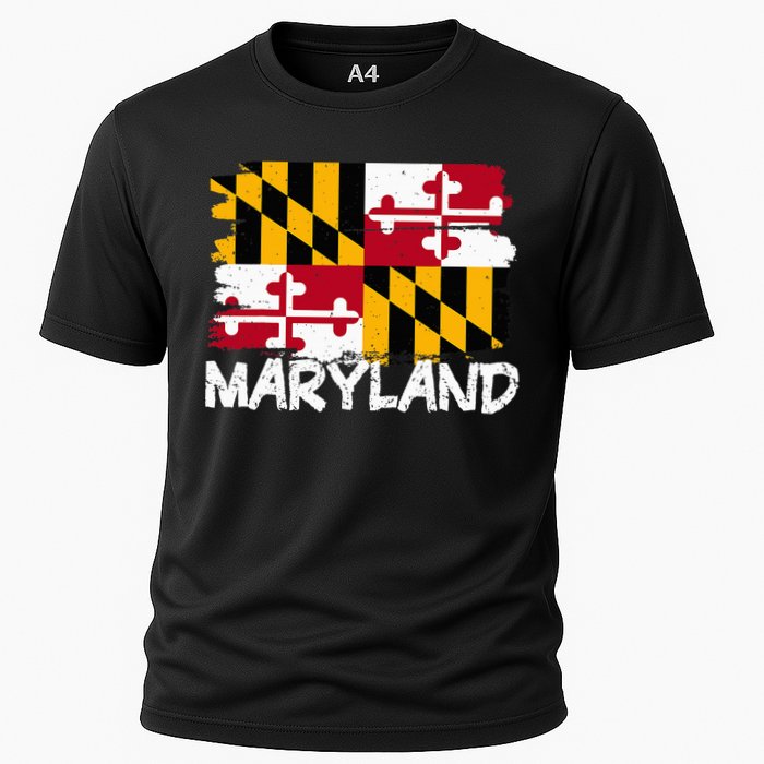 Cool Maryland Flag Cooling Performance Crew T-Shirt