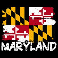 Cool Maryland Flag Cooling Performance Crew T-Shirt