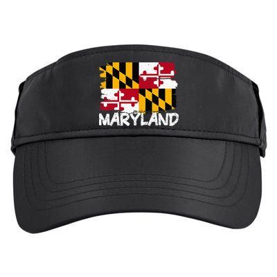Cool Maryland Flag Adult Drive Performance Visor