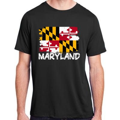 Cool Maryland Flag Adult ChromaSoft Performance T-Shirt