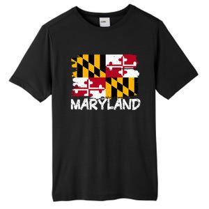 Cool Maryland Flag Tall Fusion ChromaSoft Performance T-Shirt