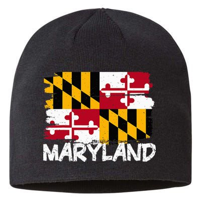 Cool Maryland Flag Sustainable Beanie