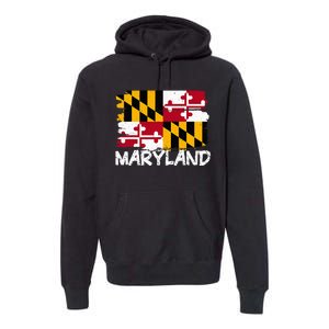 Cool Maryland Flag Premium Hoodie