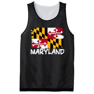 Cool Maryland Flag Mesh Reversible Basketball Jersey Tank