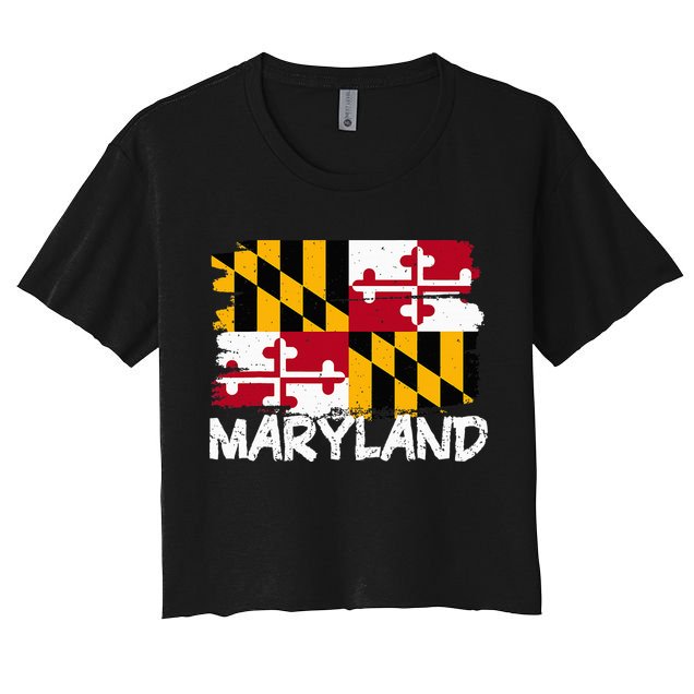 Cool Maryland Flag Crop Top