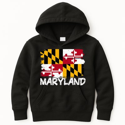 Cool Maryland Flag Kids Hoodie