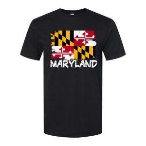 Cool Maryland Flag Softstyle CVC T-Shirt