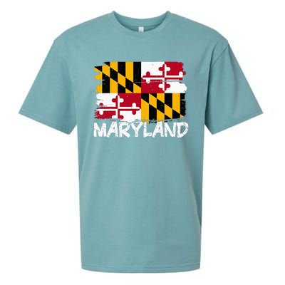 Cool Maryland Flag Sueded Cloud Jersey T-Shirt