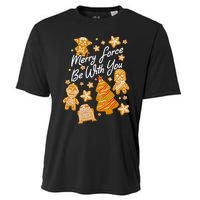 Christmas Merry Force Be With You Xmas Cookies Cooling Performance Crew T-Shirt