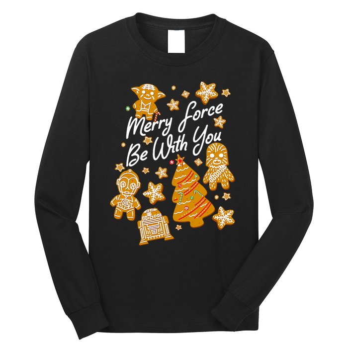 Christmas Merry Force Be With You Xmas Cookies Long Sleeve Shirt