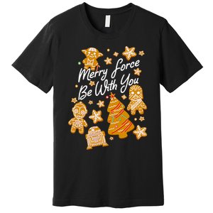 Christmas Merry Force Be With You Xmas Cookies Premium T-Shirt