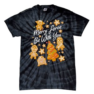 Christmas Merry Force Be With You Xmas Cookies Tie-Dye T-Shirt