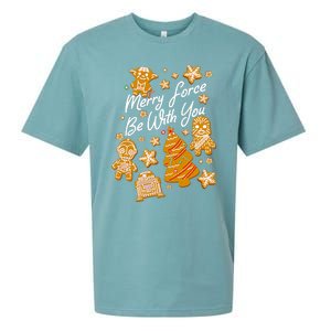 Christmas Merry Force Be With You Xmas Cookies Sueded Cloud Jersey T-Shirt