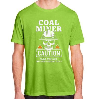 Coal Miner Flying Tools Funny Mining Mine Worker Adult ChromaSoft Performance T-Shirt