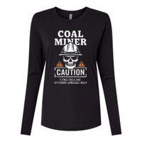 Coal Miner Flying Tools Funny Mining Mine Worker Womens Cotton Relaxed Long Sleeve T-Shirt